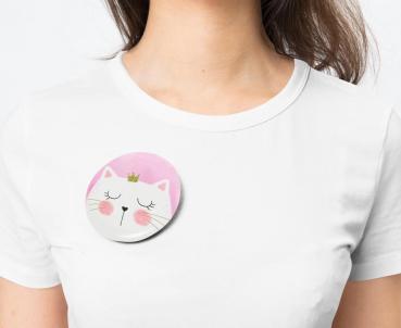 Kätzchen Button mit Krönchen